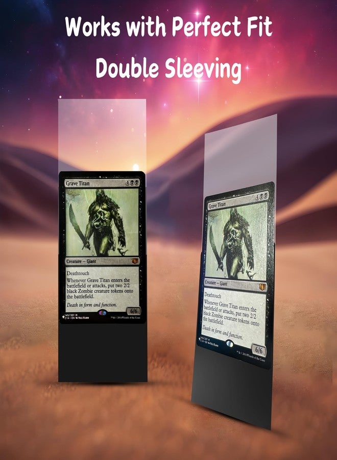 Realm Guard - 100 قطعة من أغطية بطاقات TCG/MTG الفنية ذات الملمس غير اللامع (لون اللوتس الأسود النيون الكلاسيكي) - Image 3